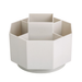Geometric white organizer on a white background
