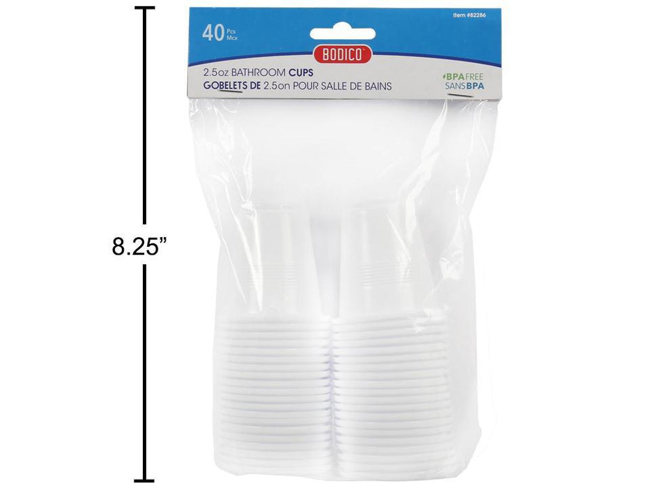 BATHROOM CUPS 2.5OZ 40 PCS