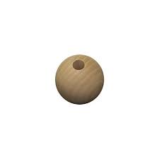WOODEN ROUND BEADS - 1-1/2IN - 3/8IN Hole