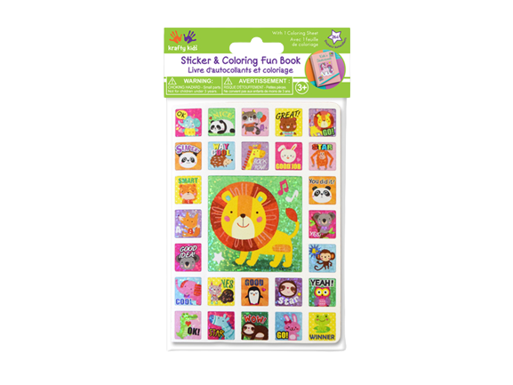 DIY STICKER COLOURING BOOK - BABY ANIMALS
