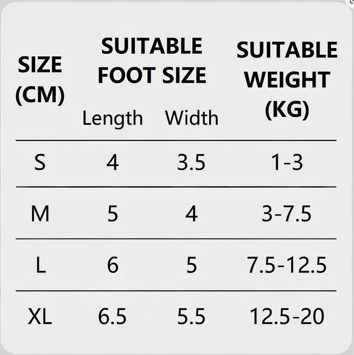 NORDIC ASST SIZE WATER RESISTANT DOG SHOES BLACK