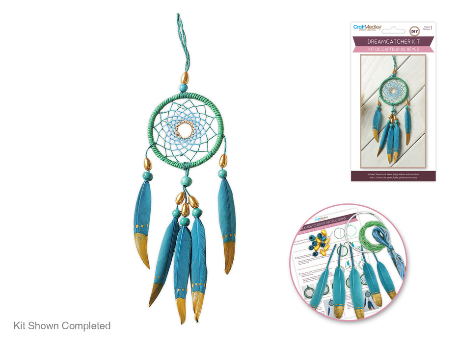 DIY DREAM CATCHER W/BEADS A) TURQUOISE