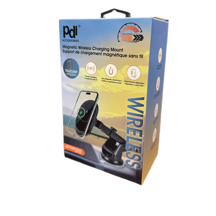 MAGNETIC WIRELESS CHARGING PHONE MOUNT