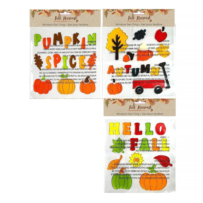 FALL HARVEST WINDOW GEL CLING