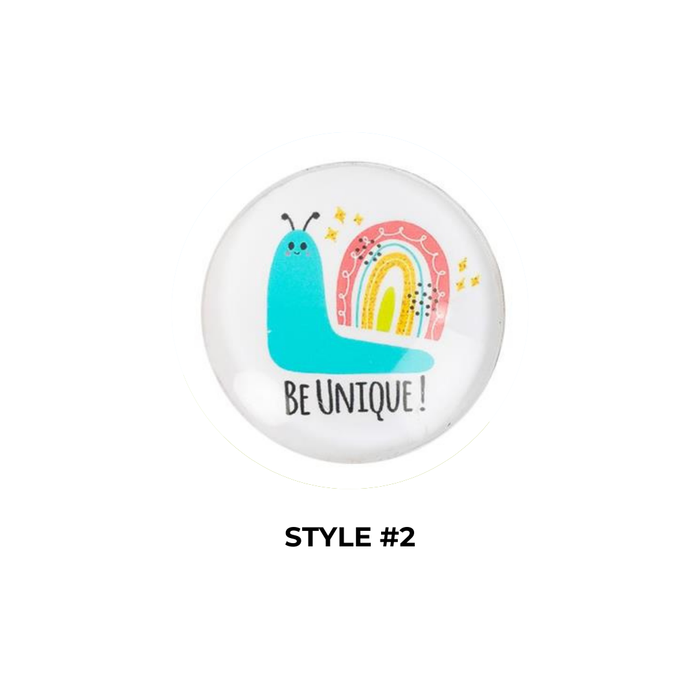 SUNSHINE & RAINBOWS ROUND GLASS MAGNET 1.5"