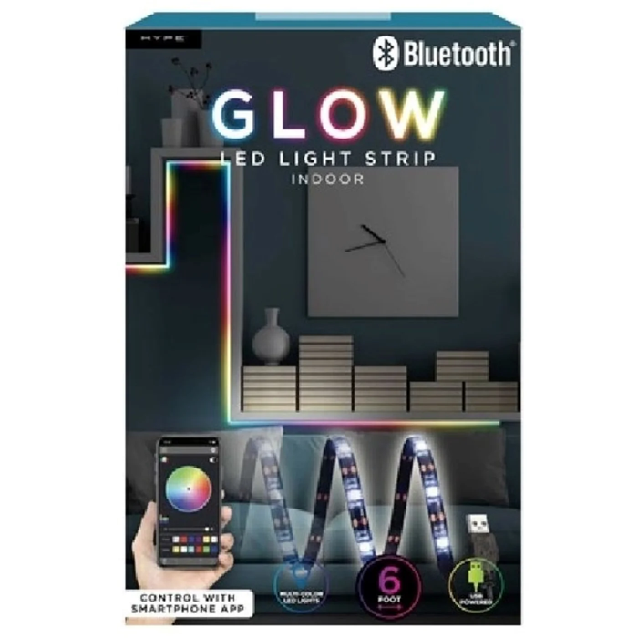 6FT GLOW LED STRIP LIGHT BLUETOOTH