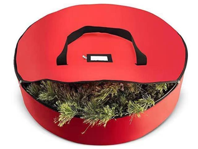 WREATH STORAGE BAG - RED