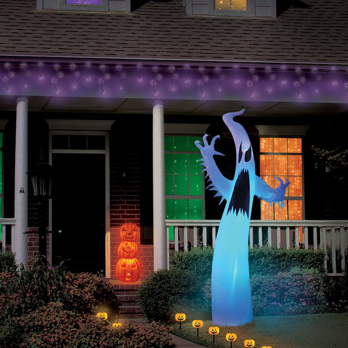 COLOR-CHANGING INFLATABLE LIGHT-UP LED GHOST 3.65M TALL