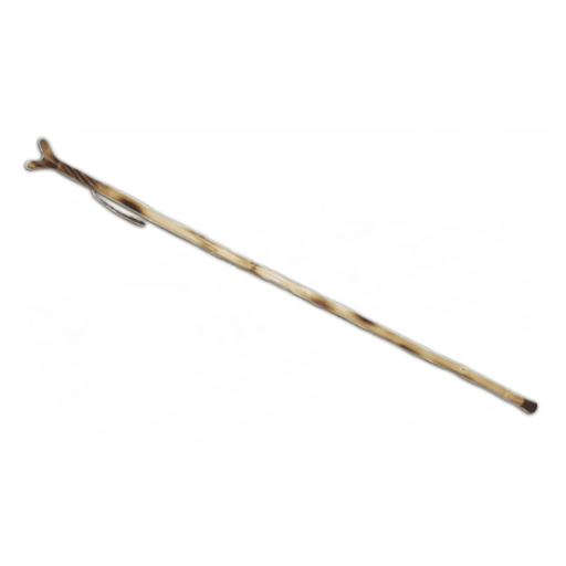 Long wooden stick on a white background