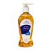 Hand soap bottle with pump on a white background