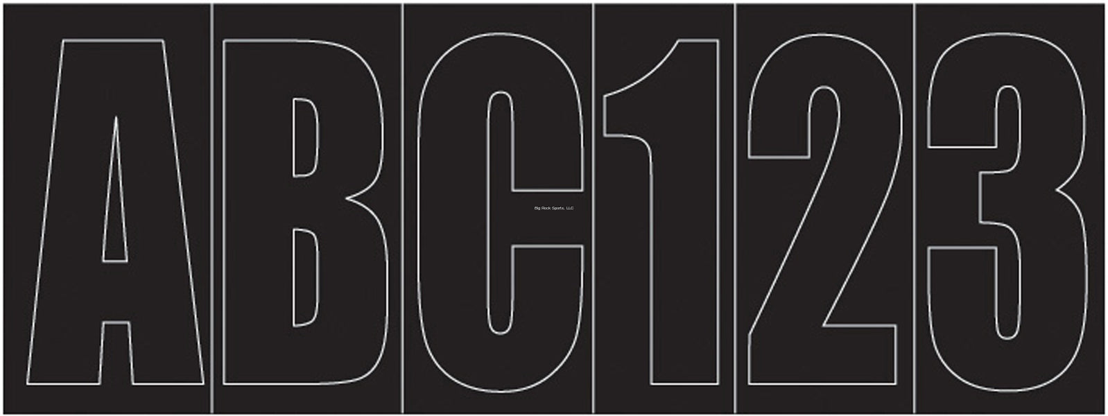 SHORELINE MARINE LETTER KIT BLOCK 3" BLACK