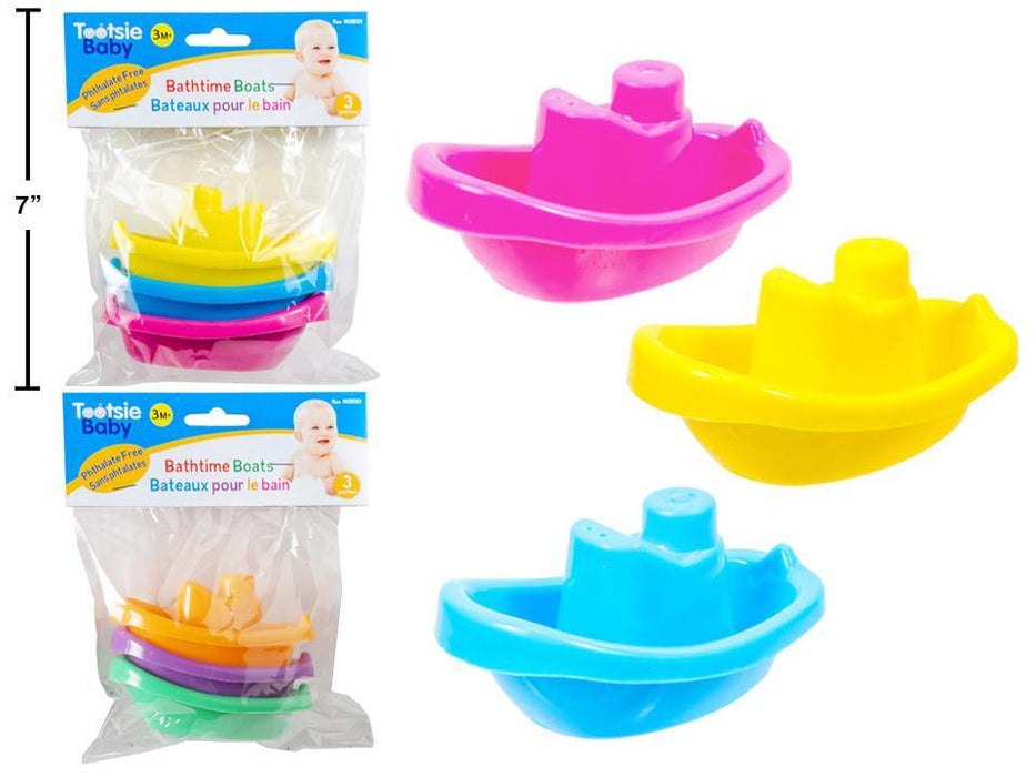 BATH TIME BOATS - 3 PCS