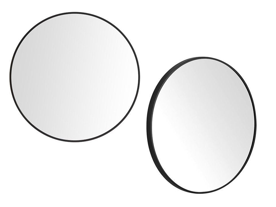 MIRROR BLACK 21IN ROUND