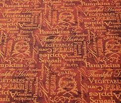 100% COTTON FABRIC - THANKFUL HARVEST