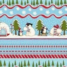 100% COTTON FLANNEL PRINTS  - SNOW BUDDIES