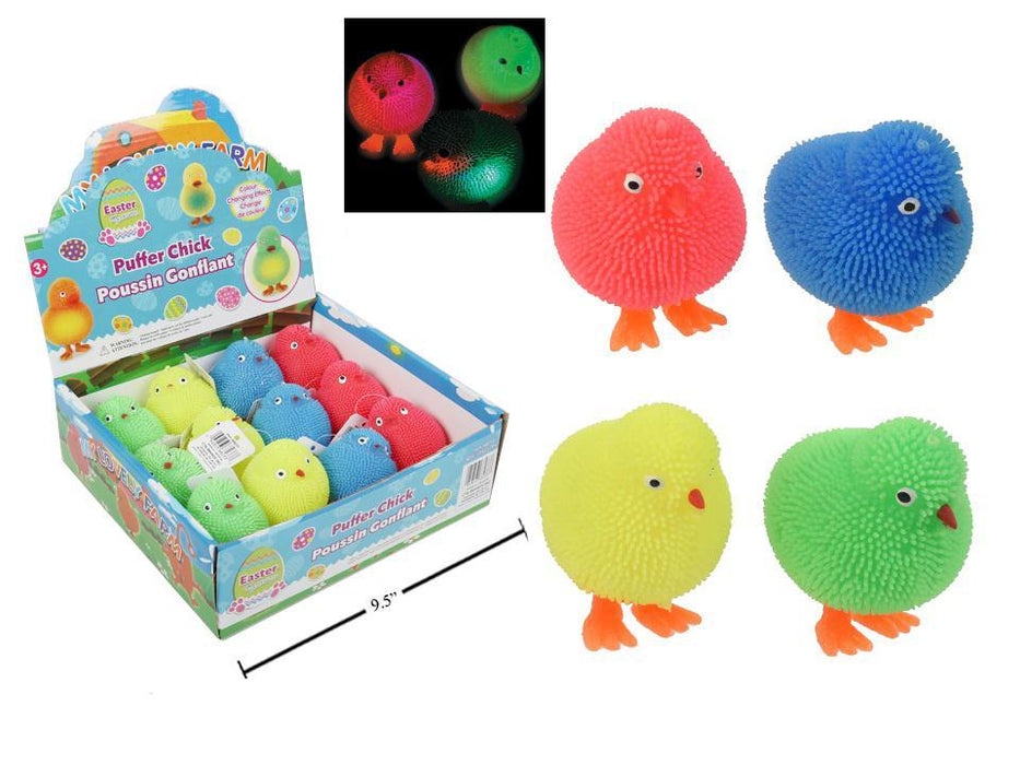 EASTER LED PUFFER CHICKEN 2.75" COLOUR CHANGING