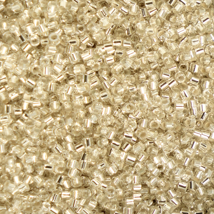 Close-up of small beige beads
