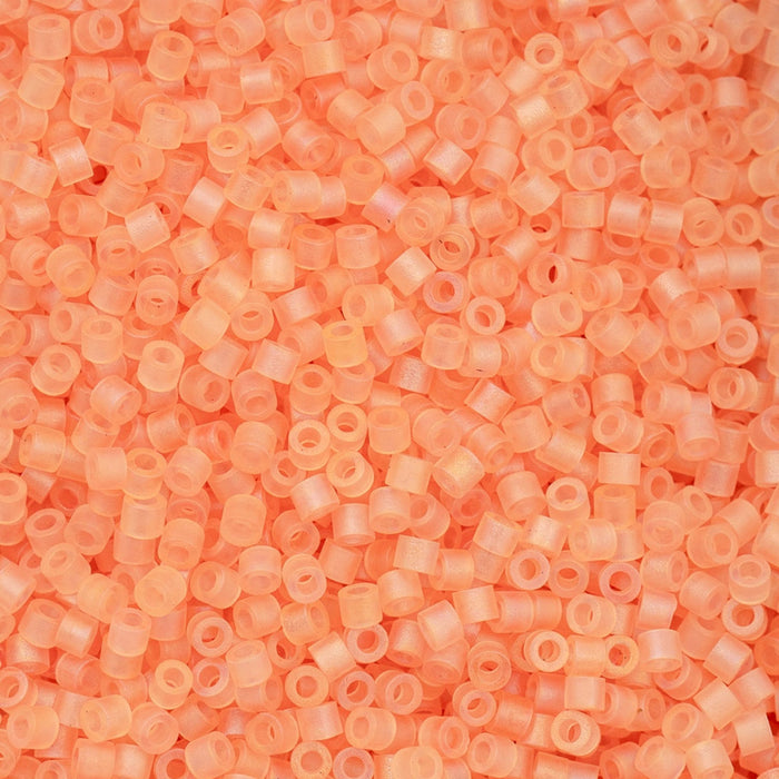 Close-up of small peach-colored beads
