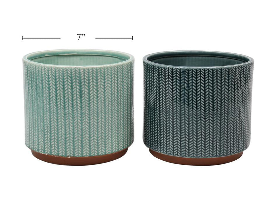 ASSORTED PURL CERAMIC PLANTER