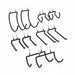 Set of black metal hooks on a white background
