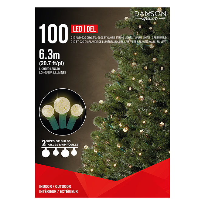 100 LED LIGHT STRING INDOOR/OUTDOOR WHITE