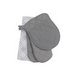 Grey Set Image: 4-piece grey trellis kitchen set with pot holder, two quilted oven mitts, and matching kitchen towel