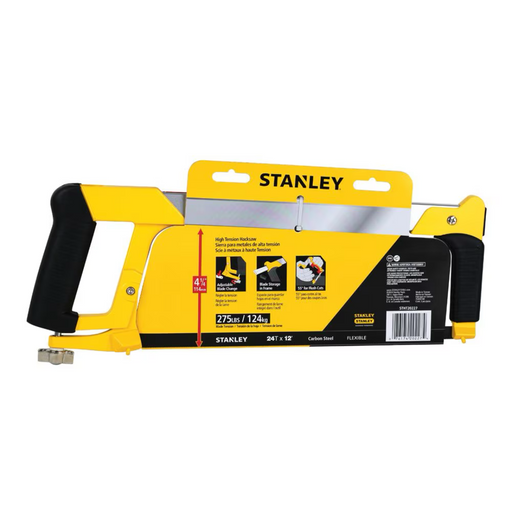 Stanley hacksaw with packaging on a white background