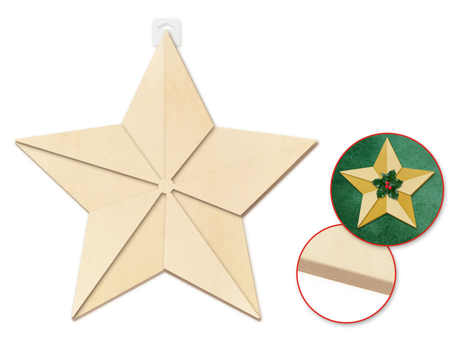 DIY HOLIDAY WOOD PLAQUE - STAR