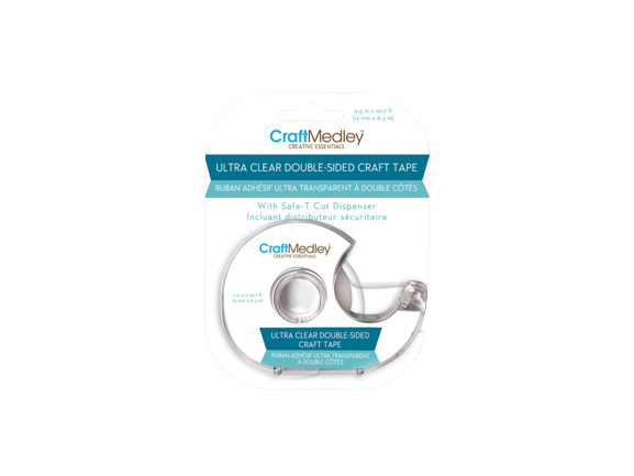 CRAFT TAPE: 12MM X 6.3M CLEAR DOUBLE-SIDED