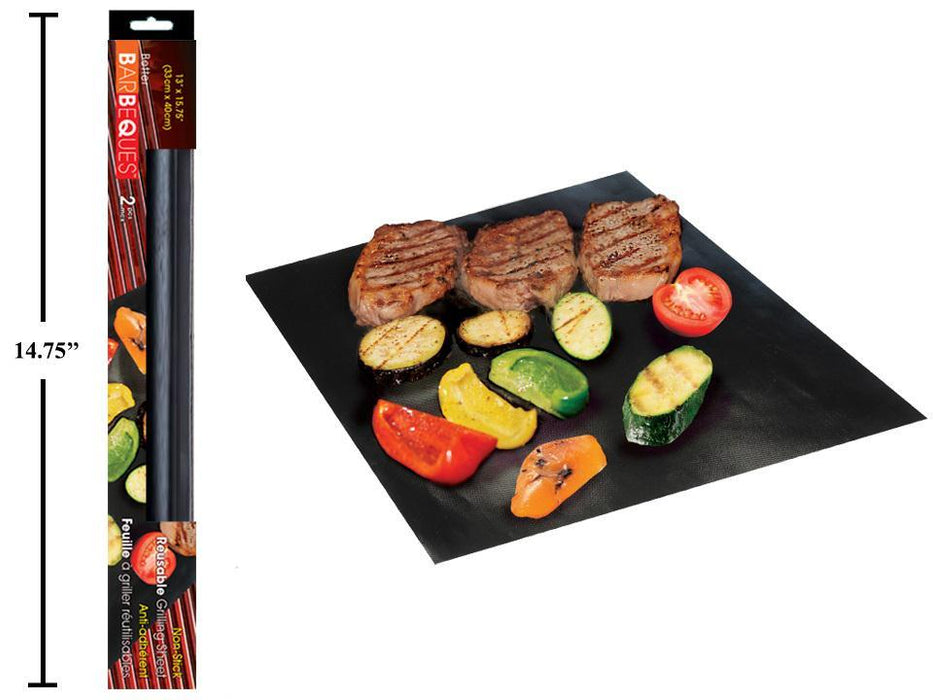 2PC BBQ GRILL MAT 13x15.75"