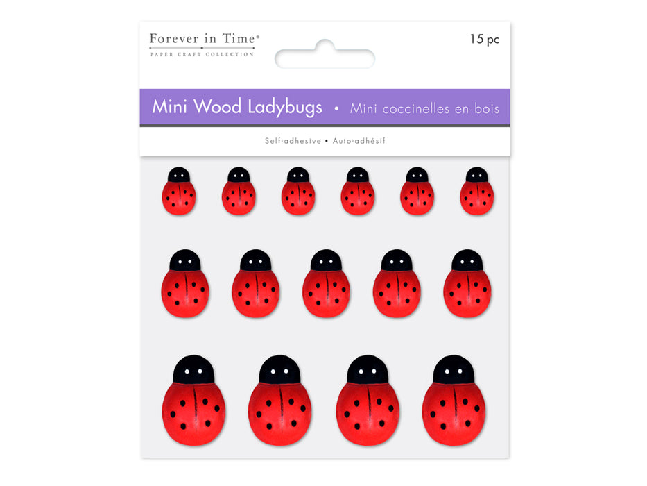 MINI WOOD LADYBUGS