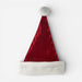 A red sequined Santa hat with a white faux fur trim and a white pom-pom, photographed against a clean white background.