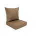 Brown cushioned chair on a white background