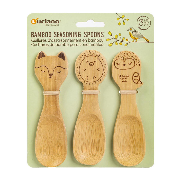 3 PC BAMBOO SEASONING SPOON 5''