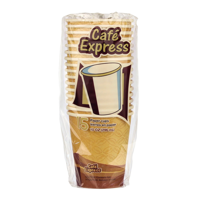 CAFE EXPRESS 10 OZ PAPER CUPS 15 PCS