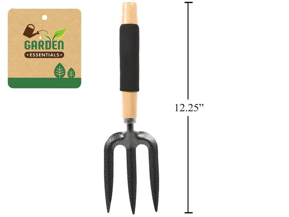 GARDEN STEEL FORK W/ WOODEN HANDLE