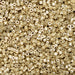 Close-up of small gold beads