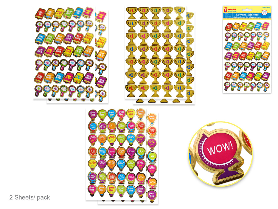 CRAFTERS SCHOOLHOUSE 5.5"X8.25" MOTIVATIONAL STICKERS