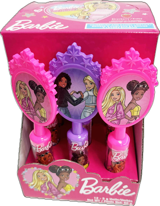 BARBIE HAIRBRUSH AND CANDY LIPSTICK