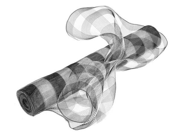 BLACK AND WHITE MESH - 21 IN X 10YDS