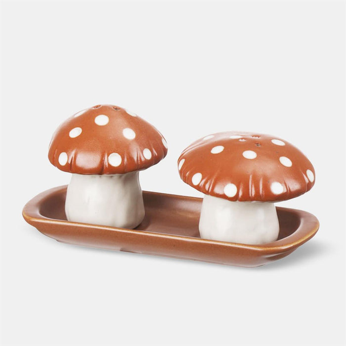 MUSHROOM CERAMIC SALT & PEPPER