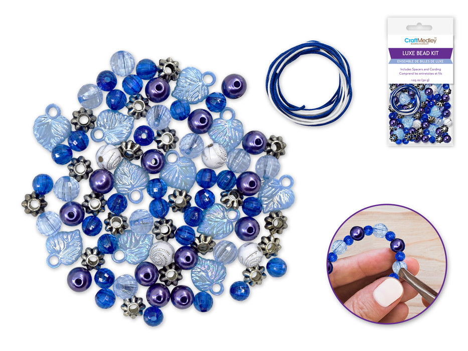 LUXE ACRYLIC BEAD KIT WITH SPACERS & CORDING