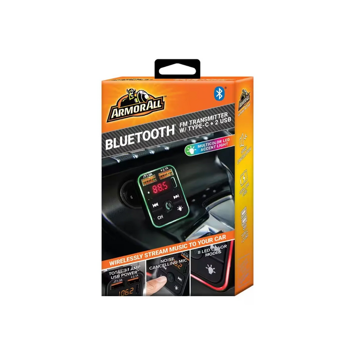 Armor All Bluetooth FM transmitter packaging on a white background