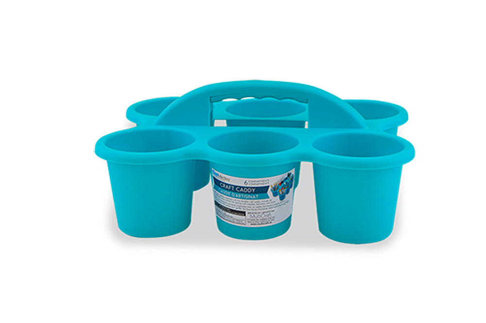 CRAFT STORAGE: 9.6INX12INX4.7IN DURAPLAST CRAFT CUP CADDY 6-COMP