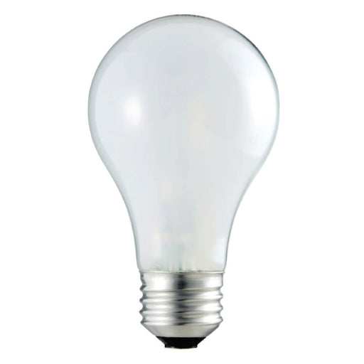 Clear light bulb on a white background
