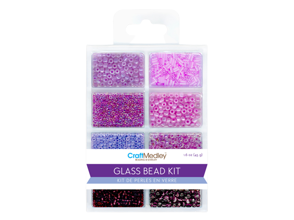 GLASS BEADS KIT ROCAILLES/SEED BEADS/BUGLES