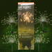 A tall retail package for Nitesky LED niteski sparkler stakes stands upright on grass, with several illuminated sparkler lights arranged around it against a dark grassy background.