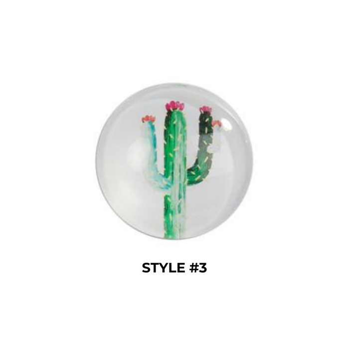 CACTUS ROUND GLASS MAGNET 1.5"