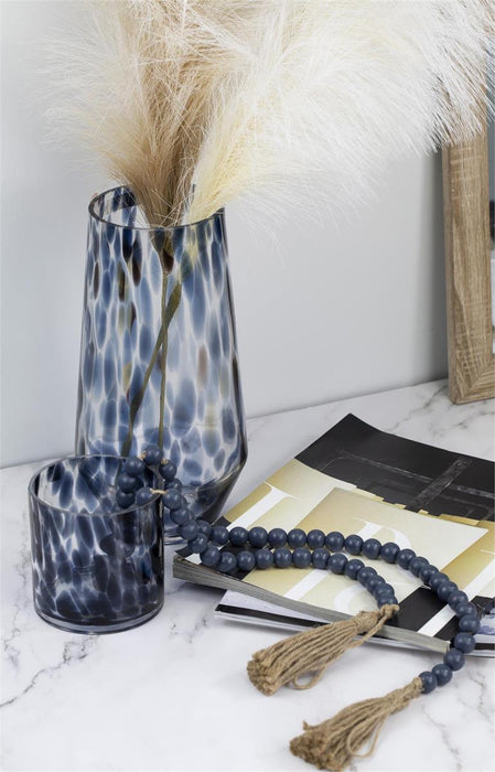 WOOD DEAD GARLAND TASSELS NAVY