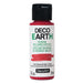 Bottle of DecoArt acrylic paint with red maple color on a white background